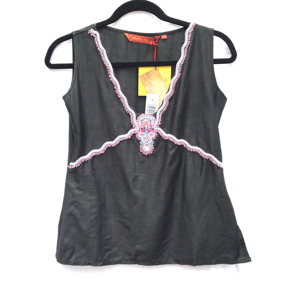 NWT Haute Curry Parikrama Desert Craft Exotic Designer Tank Top Women’s Shirt